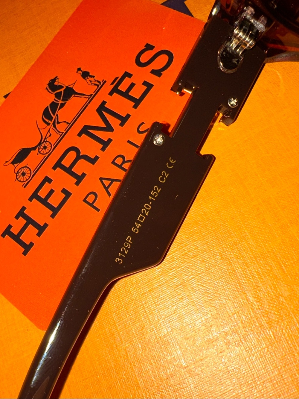 Hermès Brown Sunglasses with Gold Accents - Picture 3 of 12